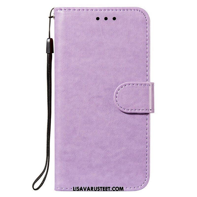 Flip Case Xiaomi Redmi Note 10 5G Nahkainen Muotoilu Hihnalla