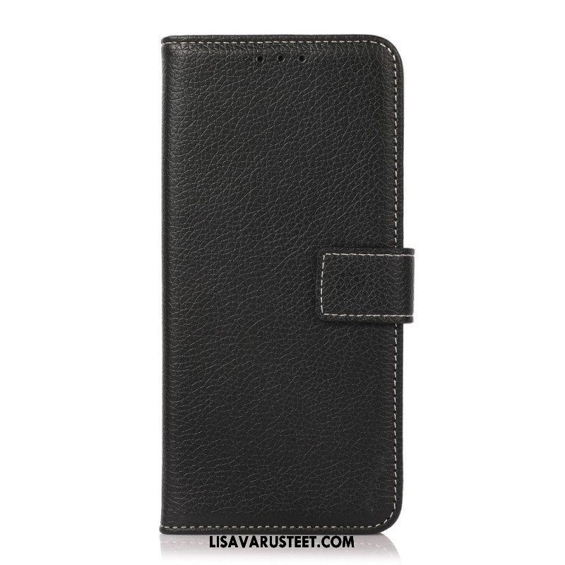 Flip Case Xiaomi Redmi Note 10 Pro Litsi Paljaat Saumat