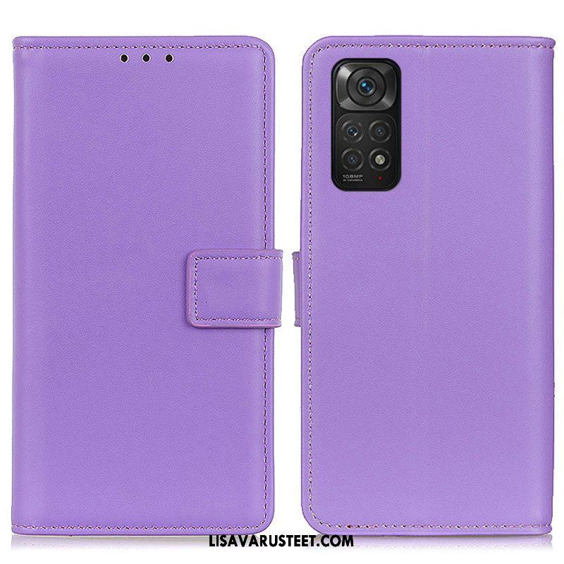 Flip Case Xiaomi Redmi Note 11 / 11S Tavallista Keinonahkaa