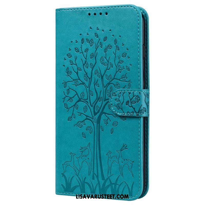 Flip Case Xiaomi Redmi Note 11 Pro / 11 Pro 5G Puu Ja Hirvi