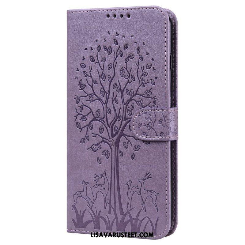 Flip Case Xiaomi Redmi Note 11 Pro / 11 Pro 5G Puu Ja Hirvi