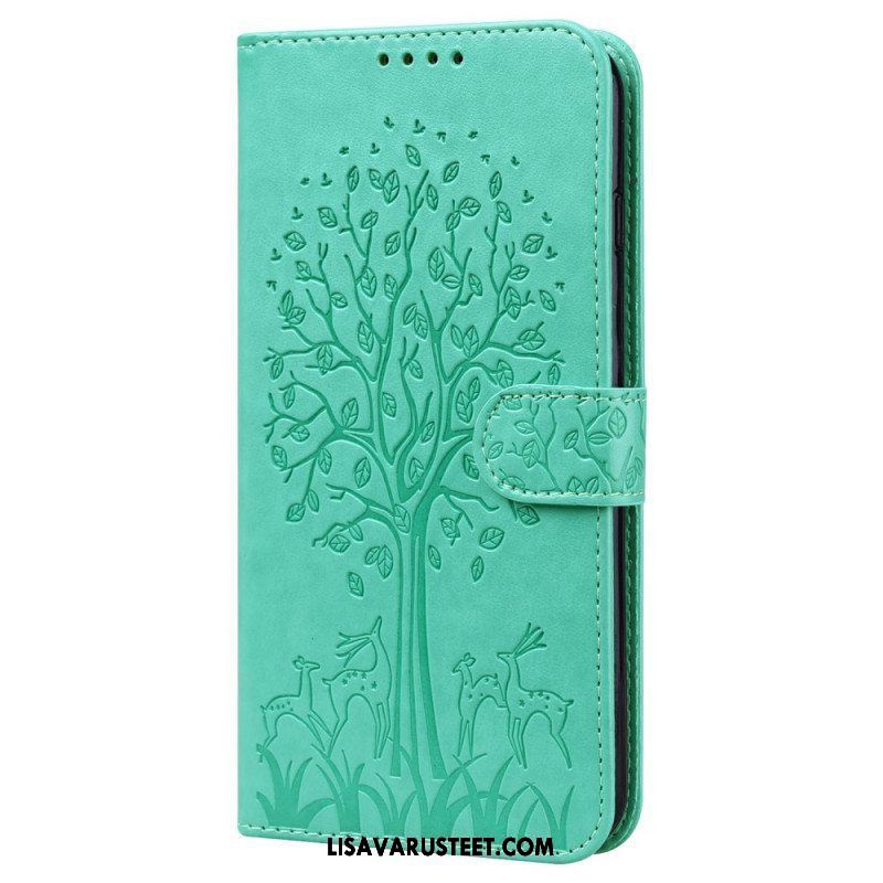 Flip Case Xiaomi Redmi Note 11 Pro / 11 Pro 5G Puu Ja Hirvi