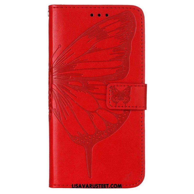 Flip Case Xiaomi Redmi Note 11 Pro Plus 5G Butterfly Design Kaulanauhalla
