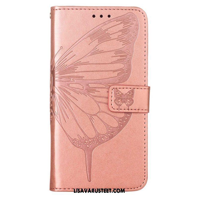 Flip Case Xiaomi Redmi Note 11 Pro Plus 5G Butterfly Design Kaulanauhalla