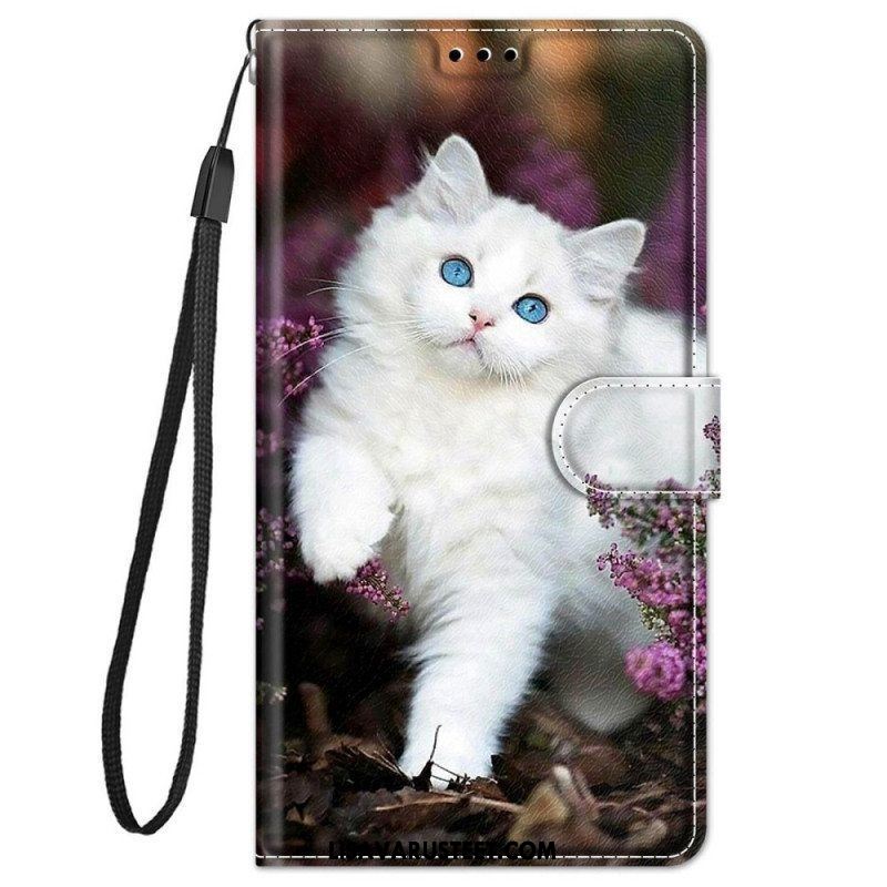 Flip Case Xiaomi Redmi Note 11 Pro Plus 5G Suojaketju Kuori Thong Cat Fan