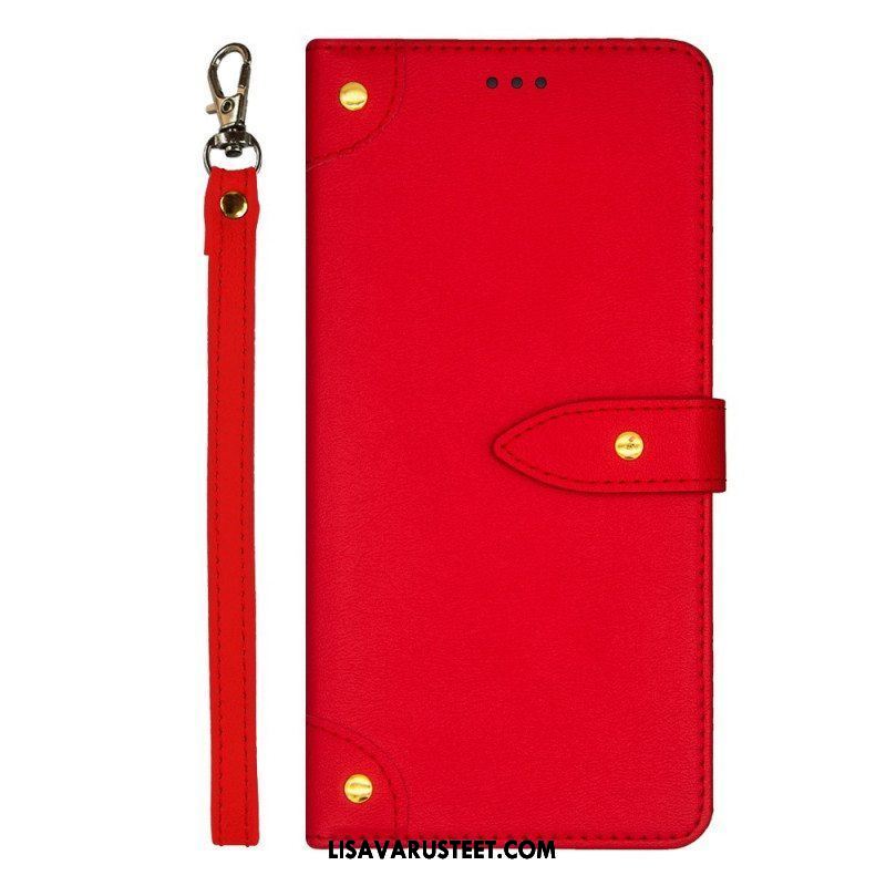 Flip Case Xiaomi Redmi Note 12 Pro Plus Niitit Ja Hihna Idewei