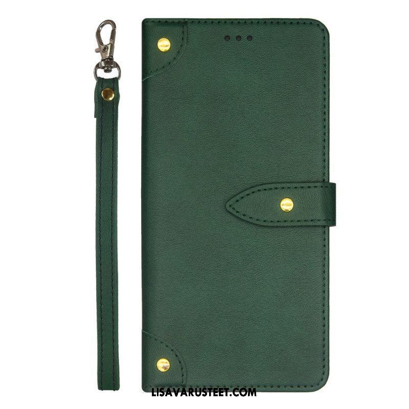 Flip Case Xiaomi Redmi Note 12 Pro Plus Niitit Ja Hihna Idewei