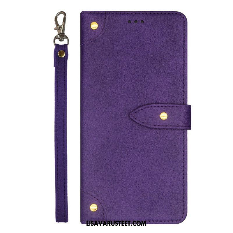 Flip Case Xiaomi Redmi Note 12 Pro Plus Niitit Ja Hihna Idewei