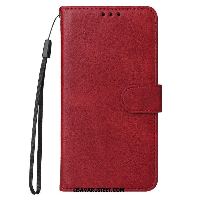 Flip Case Xiaomi Redmi Note 12 Pro Plus Suojaketju Kuori Tavallinen Hihnalla