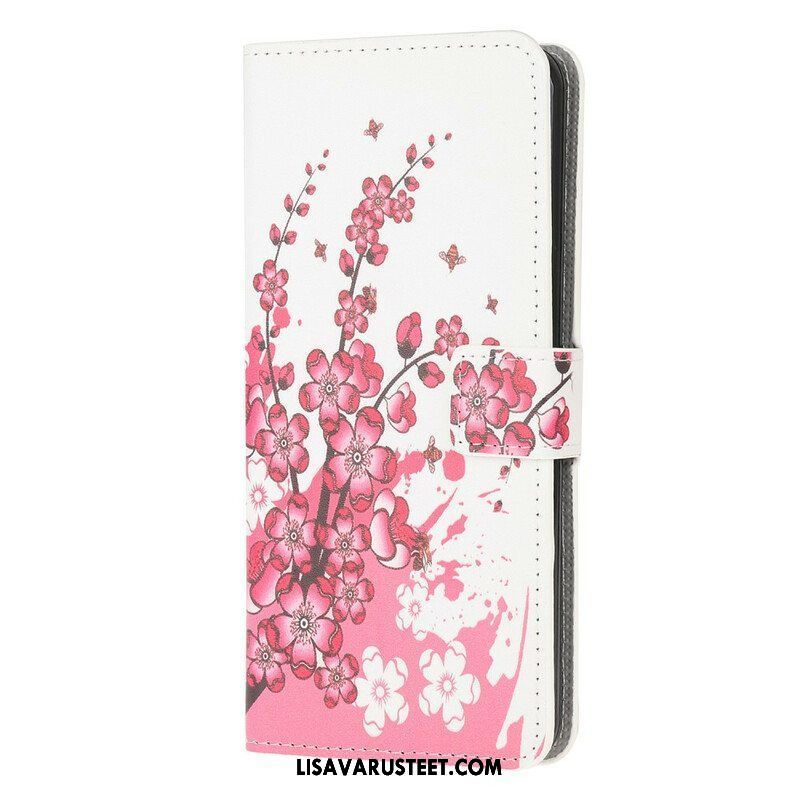 Flip Case iPhone 13 Mini Trooppiset Kukat