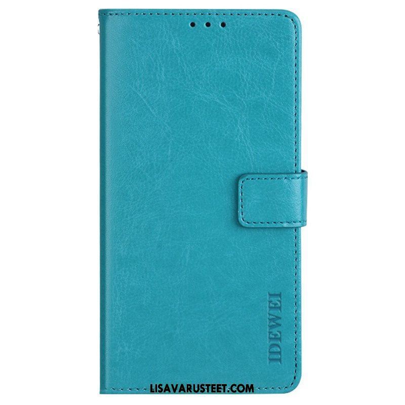 Flip Case iPhone 14 Pro Nahkajäljitelmä Idewei