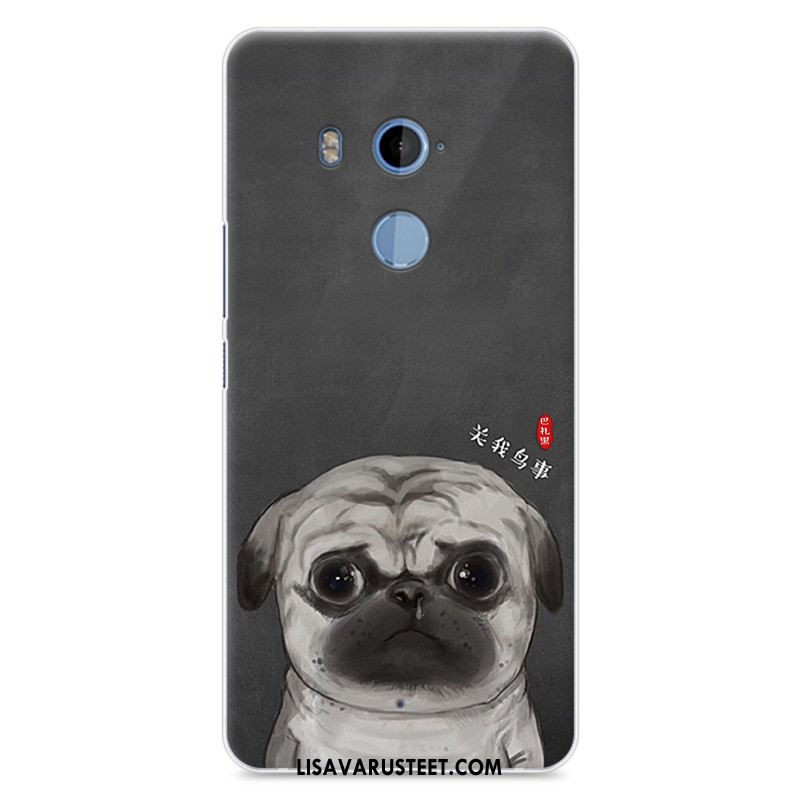 Htc U11+ Kuoret Puhelimen Sarjakuva Valkoinen Murtumaton Kuori Halpa
