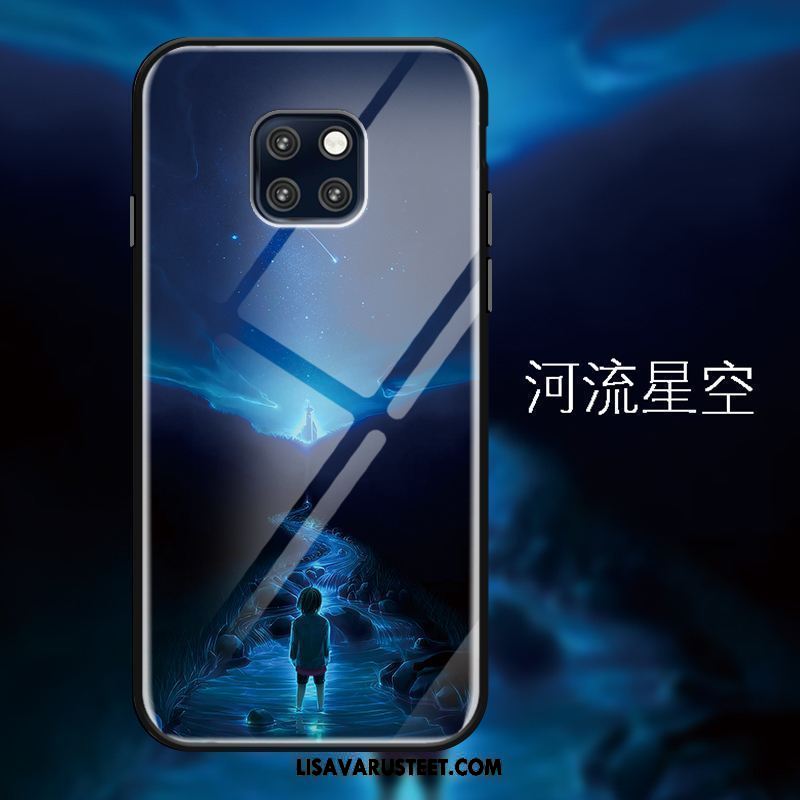 Huawei Mate 20 Pro Kuoret Kotelo Tähtitaivas Lasi Kuori Musta Halvat