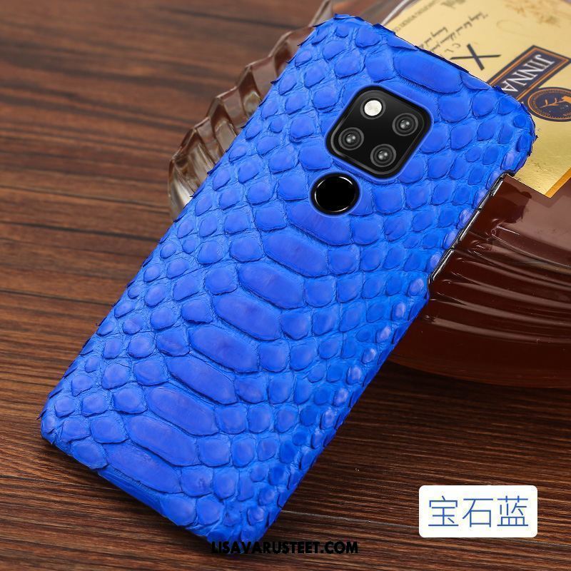 Huawei Mate 20 X Kuoret Valkoinen Murtumaton Aito Nahka Puhelimen Kuori Tarjous