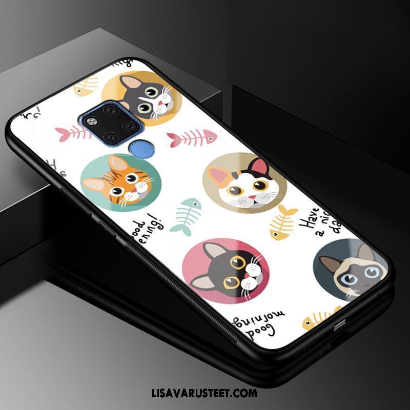 Huawei Mate 20 X Kuoret Valkoinen Pehmeä Neste Silikoni Kotelo Ihana Osta