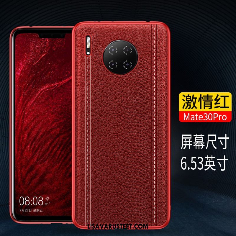 Huawei Mate 30 Pro Kuoret Nahkakotelo Aito Nahka Puhelimen Suojaus Musta Osta