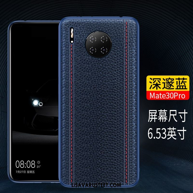 Huawei Mate 30 Pro Kuoret Nahkakotelo Aito Nahka Puhelimen Suojaus Musta Osta