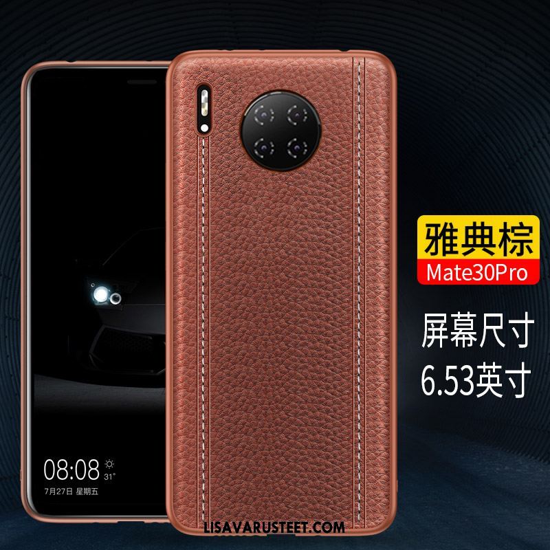 Huawei Mate 30 Pro Kuoret Nahkakotelo Aito Nahka Puhelimen Suojaus Musta Osta