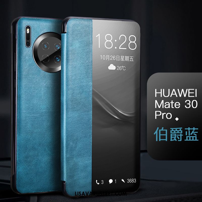 Huawei Mate 30 Pro Kuoret Vihreä Nahka Nahkakotelo Murtumaton Uusi Verkossa