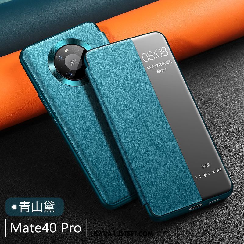 Huawei Mate 40 Pro Kuoret Kuori Puhelimen Nahkakotelo Suojaus Sininen Myynti