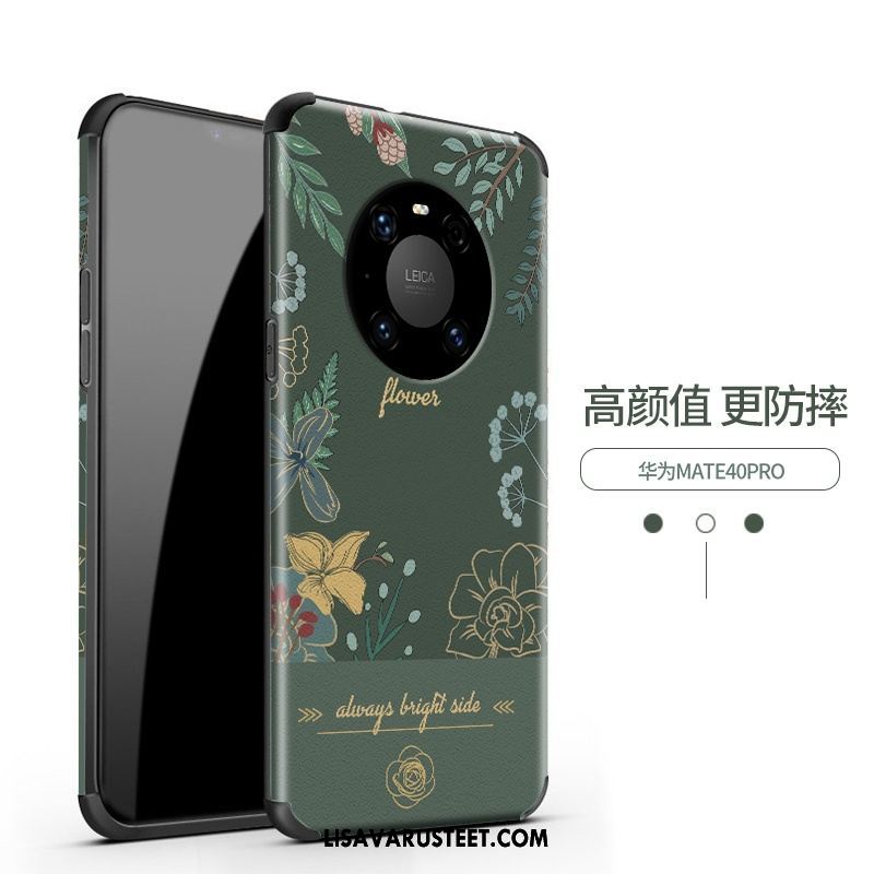 Huawei Mate 40 Pro Kuoret Suojaus Violetti Vuosikerta Pesty Suede Ohut Halpa