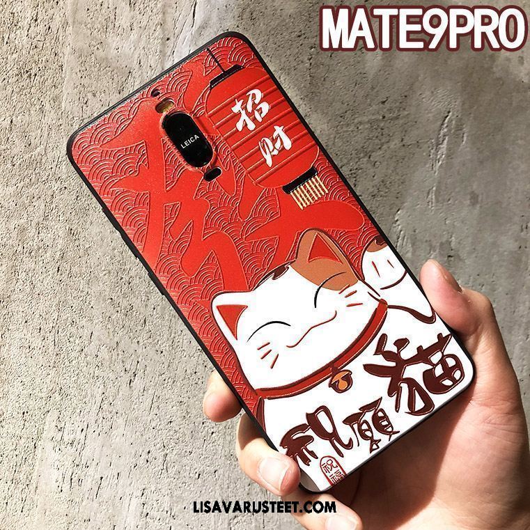 Huawei Mate 9 Pro Kuoret Kohokuviointi Kissa Rikkaus Kuori Suojaus Halvat