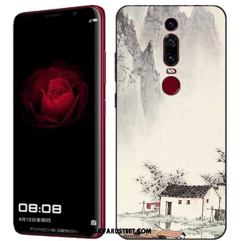 Huawei Mate Rs Kuoret Kuori Ulotteinen Musta Maalaus Kohokuviointi Halpa