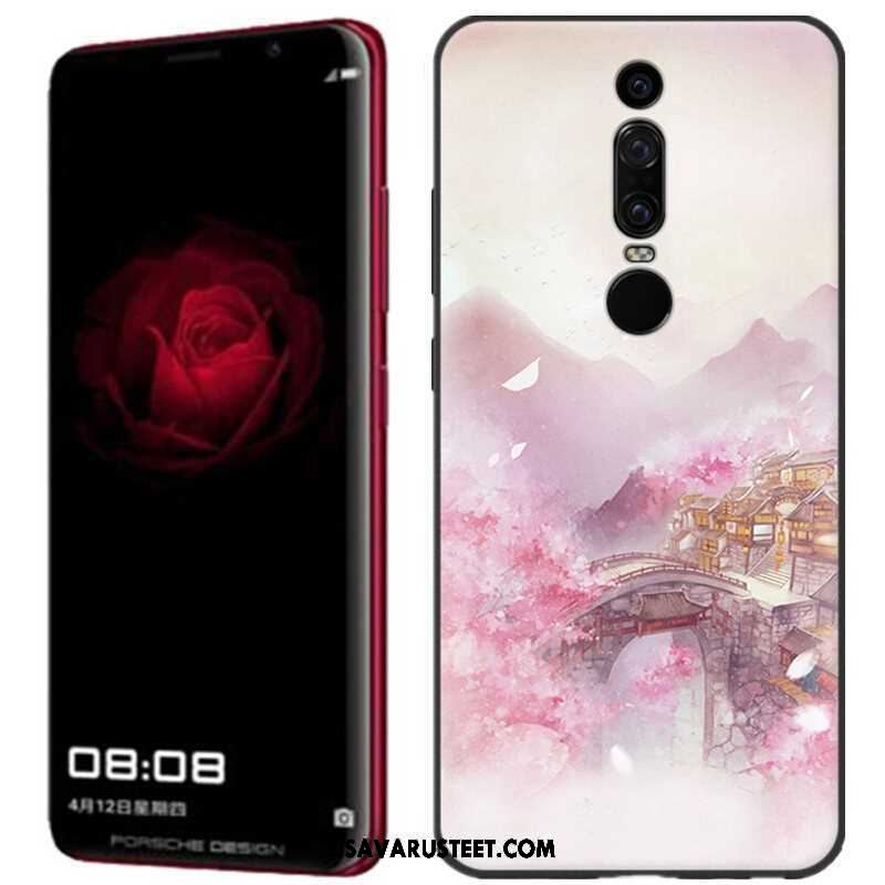 Huawei Mate Rs Kuoret Kuori Ulotteinen Musta Maalaus Kohokuviointi Halpa