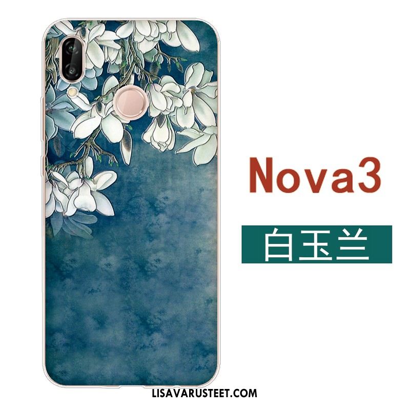 Huawei Nova 3 Kuoret Kiinalainen Tyyli Vihreä Pehmeä Neste Pesty Suede Murtumaton Myynti