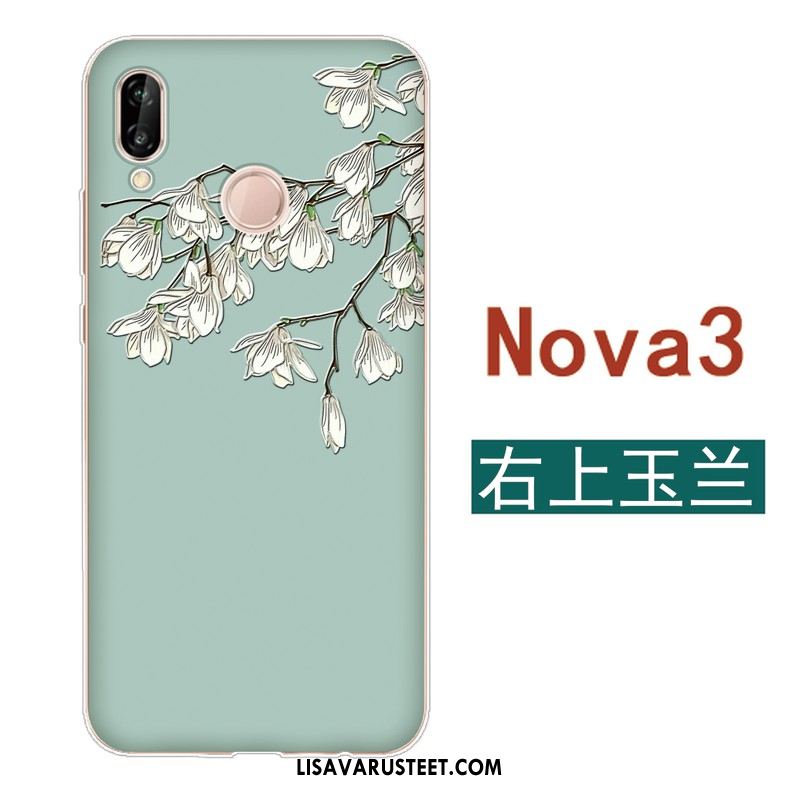 Huawei Nova 3 Kuoret Kiinalainen Tyyli Vihreä Pehmeä Neste Pesty Suede Murtumaton Myynti