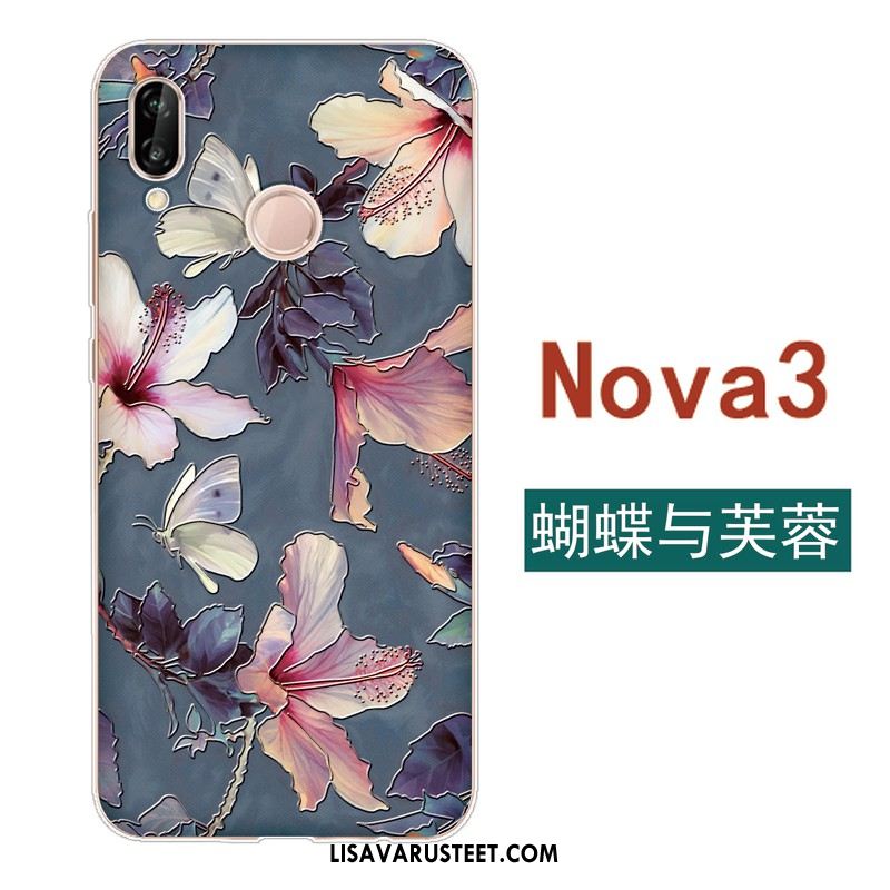 Huawei Nova 3 Kuoret Kiinalainen Tyyli Vihreä Pehmeä Neste Pesty Suede Murtumaton Myynti