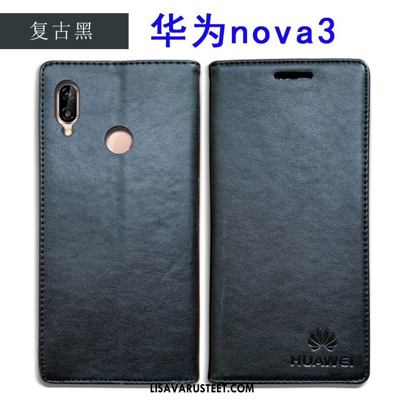 Huawei Nova 3 Kuoret Kotelo Punainen Nahkakotelo All Inclusive Kuori Halpa