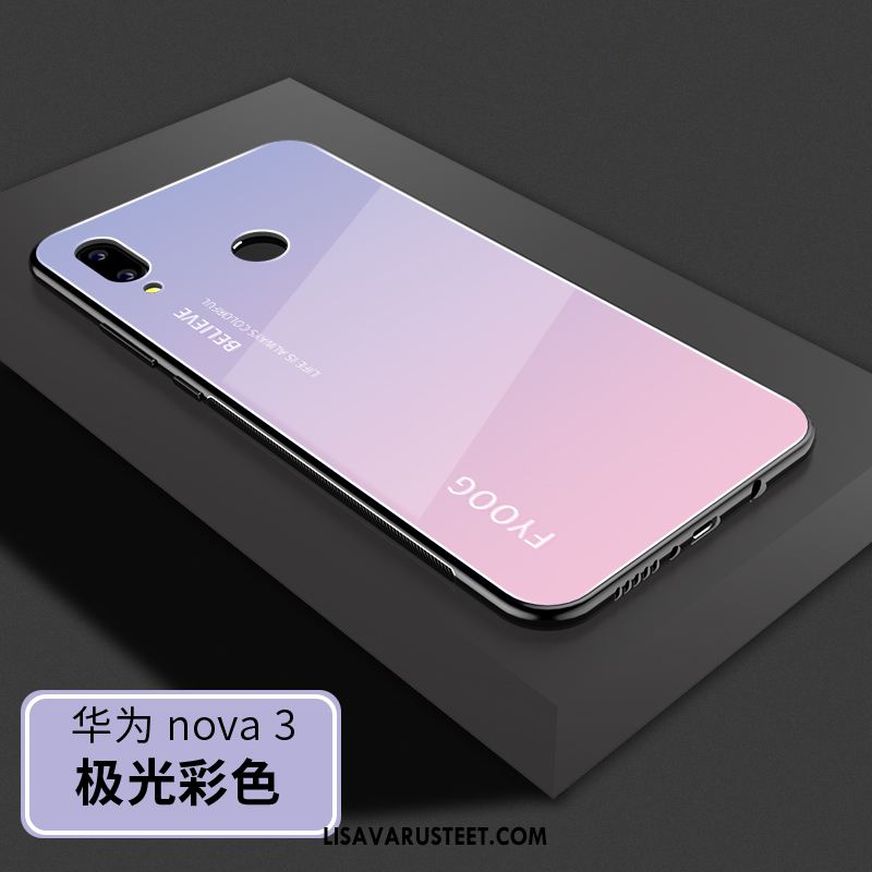 Huawei Nova 3 Kuoret Kova Silikoni Luova Lasi Murtumaton Alennus