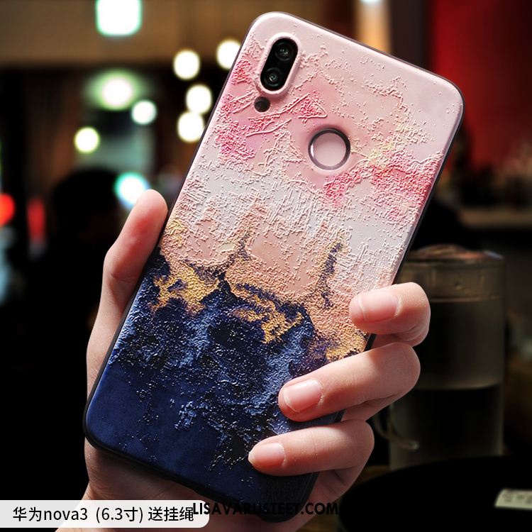 Huawei Nova 3 Kuoret Pesty Suede Murtumaton Tila Persoonallisuus All Inclusive Kuori Verkossa