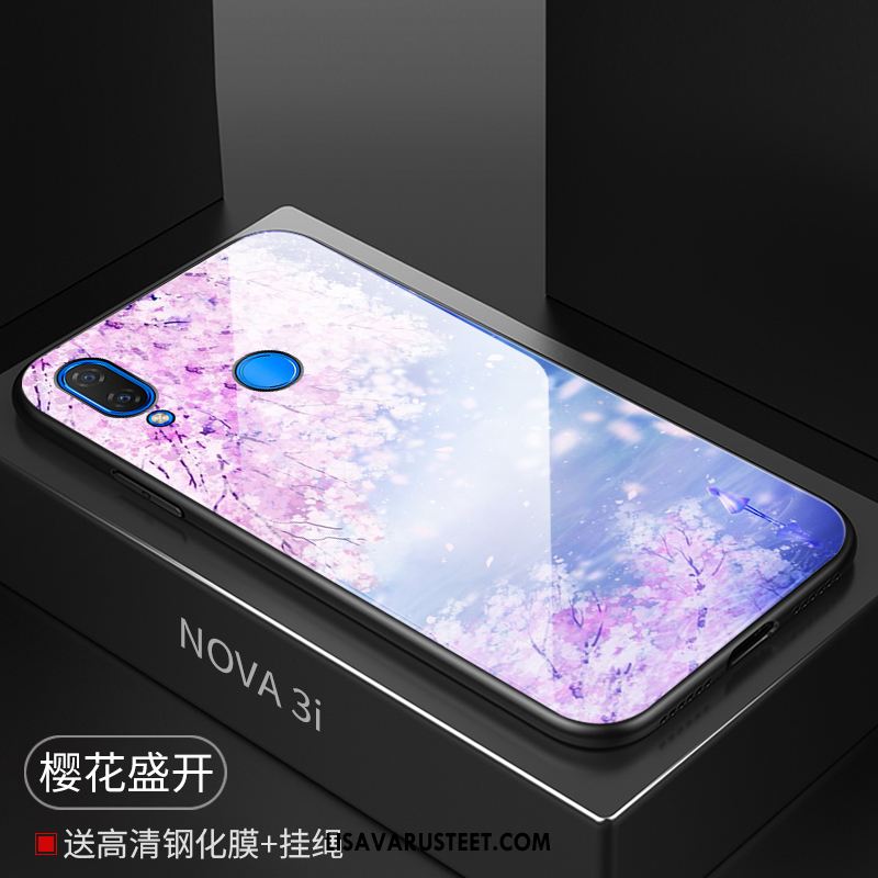 Huawei Nova 3i Kuoret Suojaus Pehmeä Neste Sininen Tila Pesty Suede Verkossa