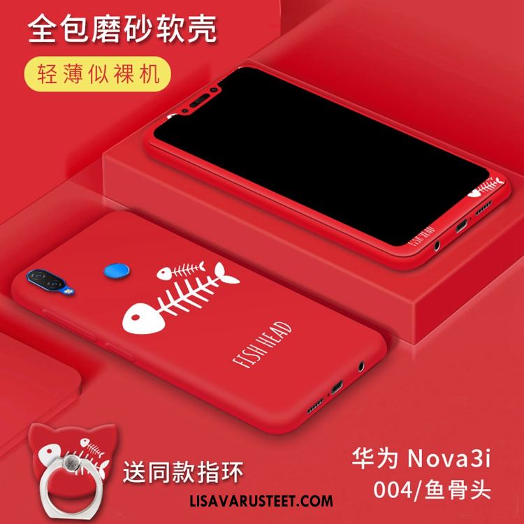Huawei Nova 3i Kuoret Trendi Karkaisu Keltainen Sarjakuva Pesty Suede Osta