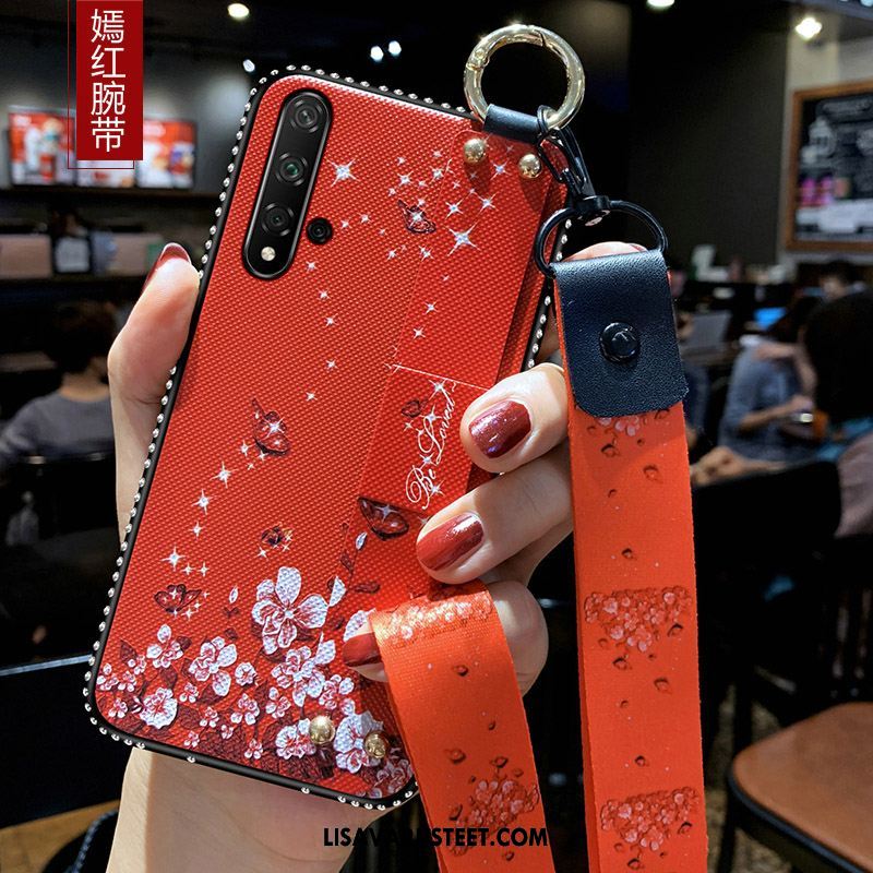 Huawei Nova 5t Kuoret Kotelo Suojaus Valkoinen Rhinestone Inlay Kuori Myynti