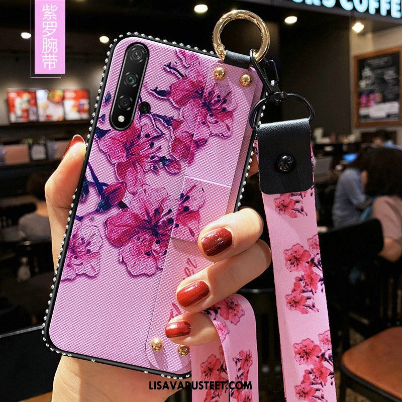 Huawei Nova 5t Kuoret Kotelo Suojaus Valkoinen Rhinestone Inlay Kuori Myynti