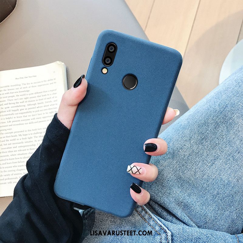 Huawei P Smart 2019 Kuoret Karkaisu Pesty Suede Kotelo Harmaa Kuori Myynti