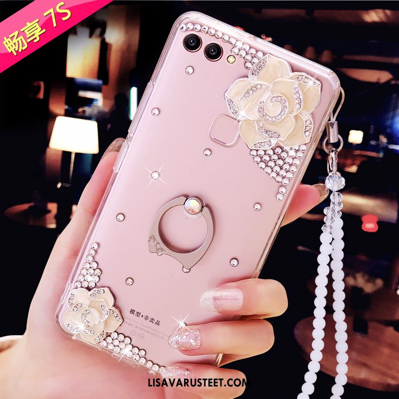 Huawei P Smart Kuoret Pehmeä Neste Puhelimen Murtumaton Rhinestone Inlay Kuori Halpa