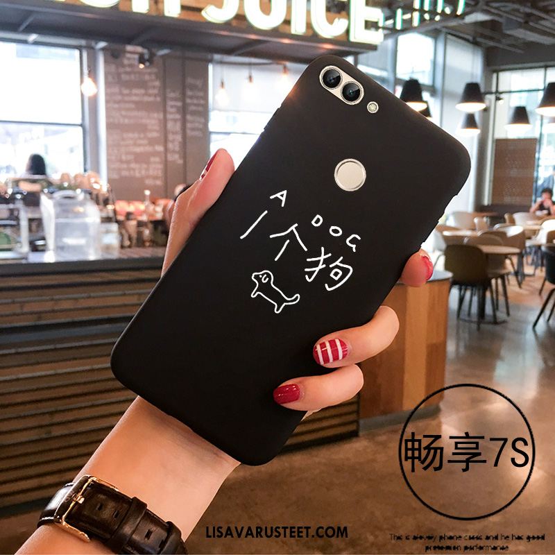 Huawei P Smart Kuoret Yksinkertainen Pehmeä Neste Persoonallisuus Musta Kuori Verkossa