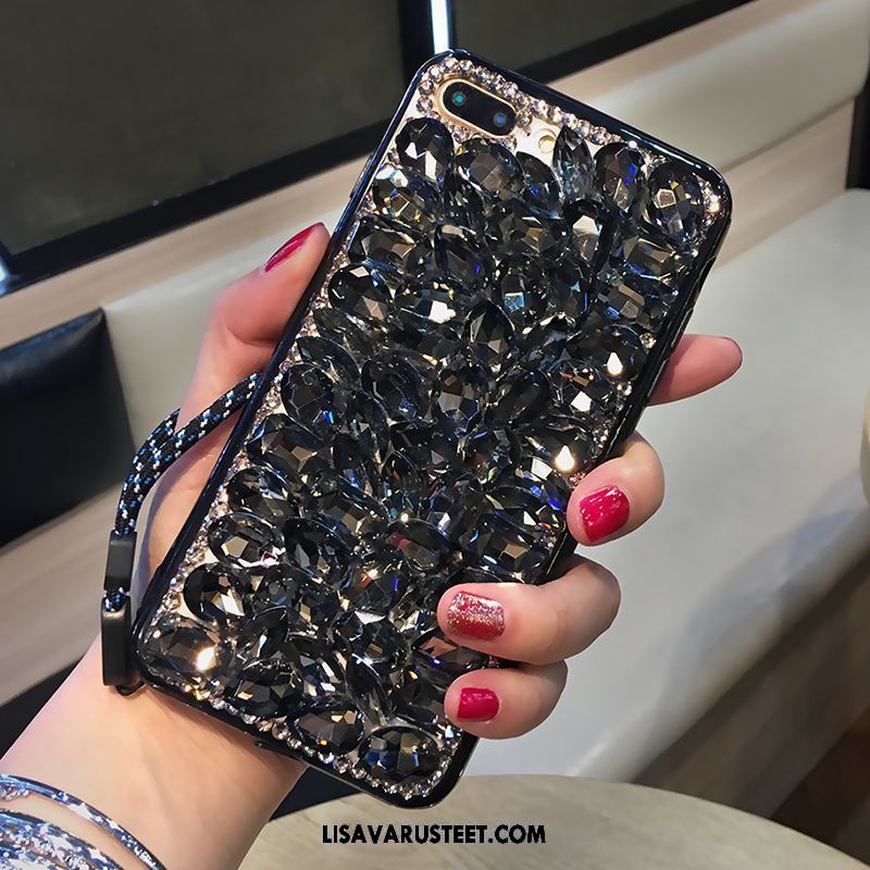 Huawei P10 Plus Kuoret Strassi Suojaus Rhinestone Inlay Kuori Ripustettavat Koristeet Halvat