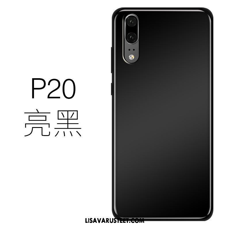 Huawei P20 Kuoret Ohut Lasi Silikoni Kuori Vaalean Halpa