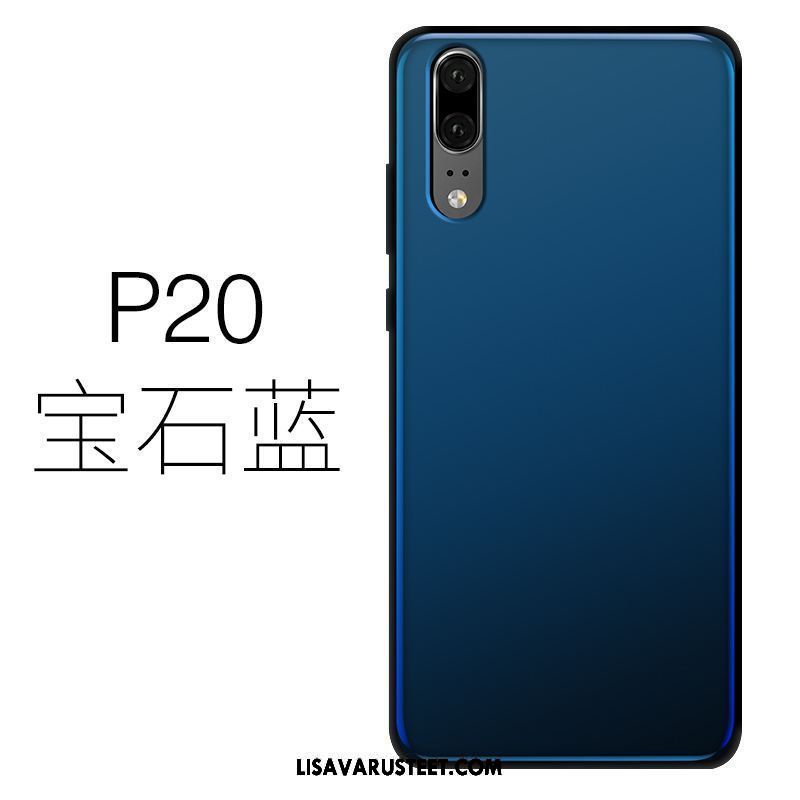 Huawei P20 Kuoret Ohut Lasi Silikoni Kuori Vaalean Halpa