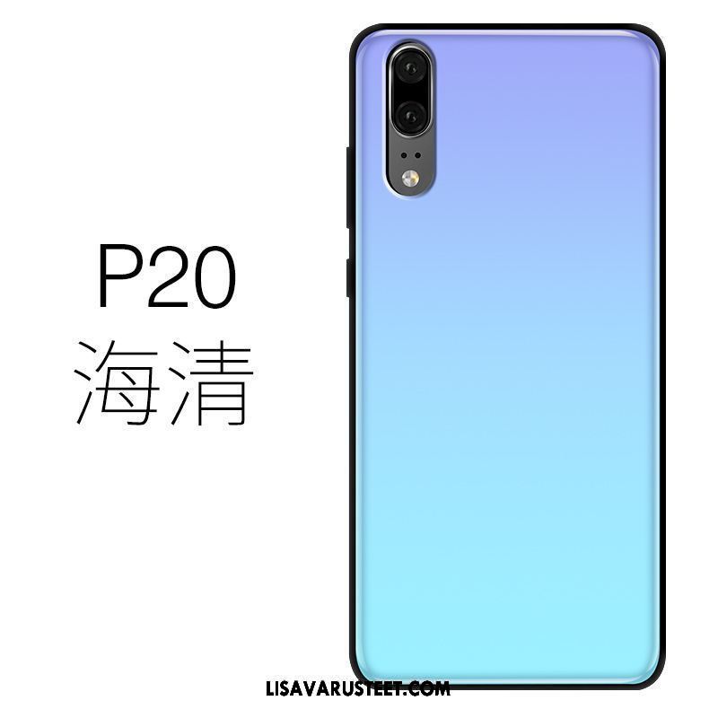 Huawei P20 Kuoret Ohut Lasi Silikoni Kuori Vaalean Halpa