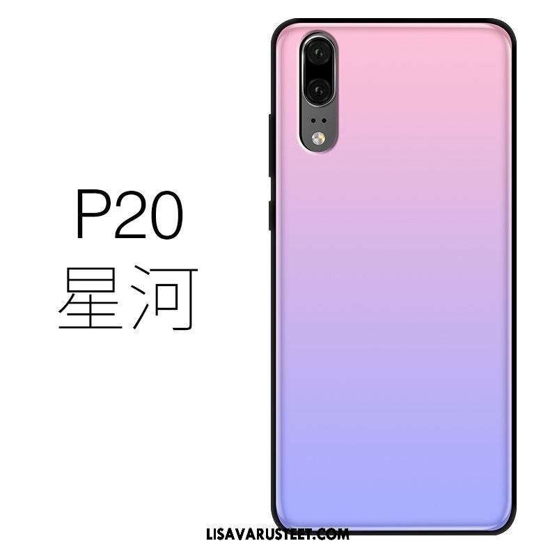 Huawei P20 Kuoret Ohut Lasi Silikoni Kuori Vaalean Halpa