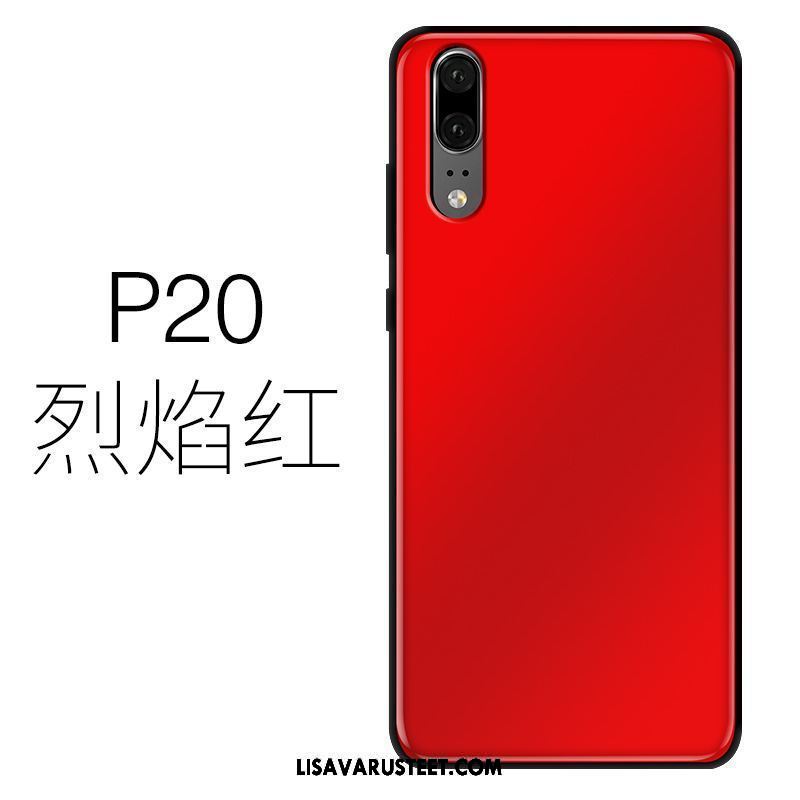 Huawei P20 Kuoret Ohut Lasi Silikoni Kuori Vaalean Halpa