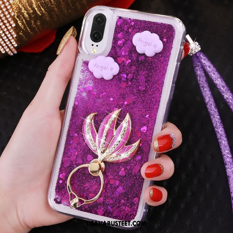 Huawei P20 Kuoret Tuki Murtumaton Rhinestone Inlay Suojaus Net Red Osta