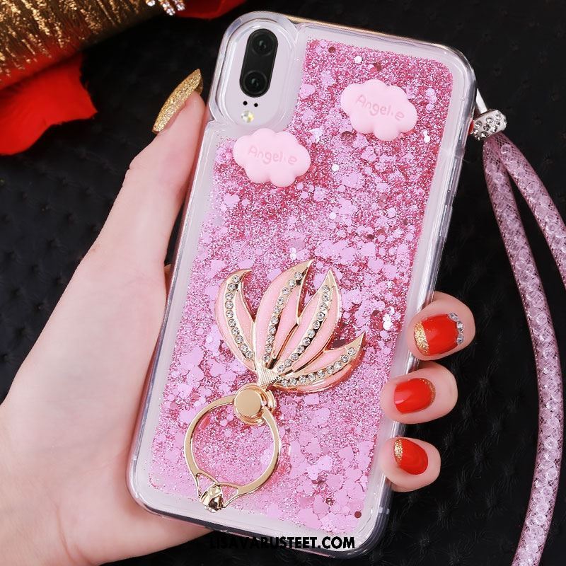 Huawei P20 Kuoret Tuki Murtumaton Rhinestone Inlay Suojaus Net Red Osta