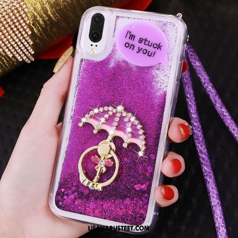 Huawei P20 Kuoret Tuki Murtumaton Rhinestone Inlay Suojaus Net Red Osta